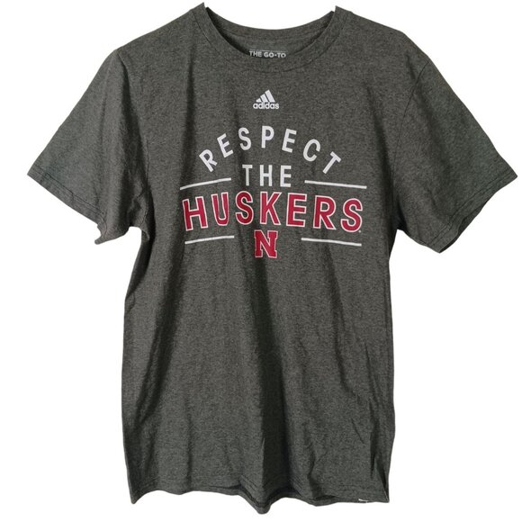 adidas "Respect The Huskers" Nebraska T-Shirt M - Picture 1 of 5